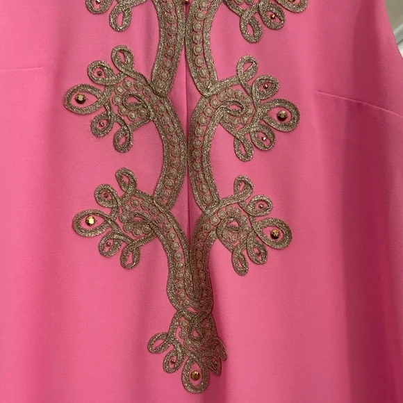 Lilly Pulitzer Pink Dress with Gold Detailing - Picture 5 of 10